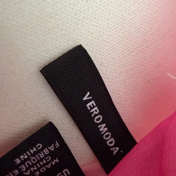 Vero Moda Pink Ombré Tiered Chiffon Maxi Dress Halter Open Back - Picture 4 of 4